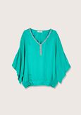 Blusa Samanta con strass BLU AQUAMARINE Donna immagine n. 4