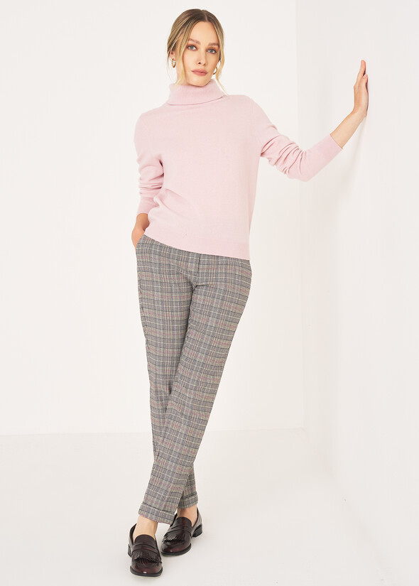 Bella checked trousers GRIGIO GREY Woman null
