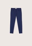 Kate screp fabric trousers BLUE OLTREMARE  Woman image number 5