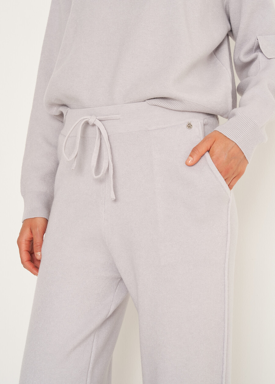 Pantaloni Perry in maglia MARRONE CAFFEGRIGIO PERLA Donna , immagine n. 3