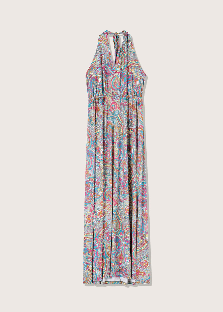 Alan patterned long dress BLU SURF Woman , image number 4
