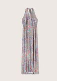 Alan patterned long dress BLU SURF Woman image number 4