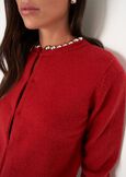 Coeur cardigan with jewel detail ROSSOBEIGE LATTE Woman image number 2