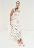 Arthur polka dot dress in linen blend BIANCO WHITE Woman image number 2
