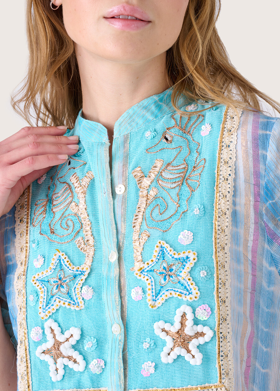 Kaftano Cloe in cotone BLU Donna , immagine n. 2