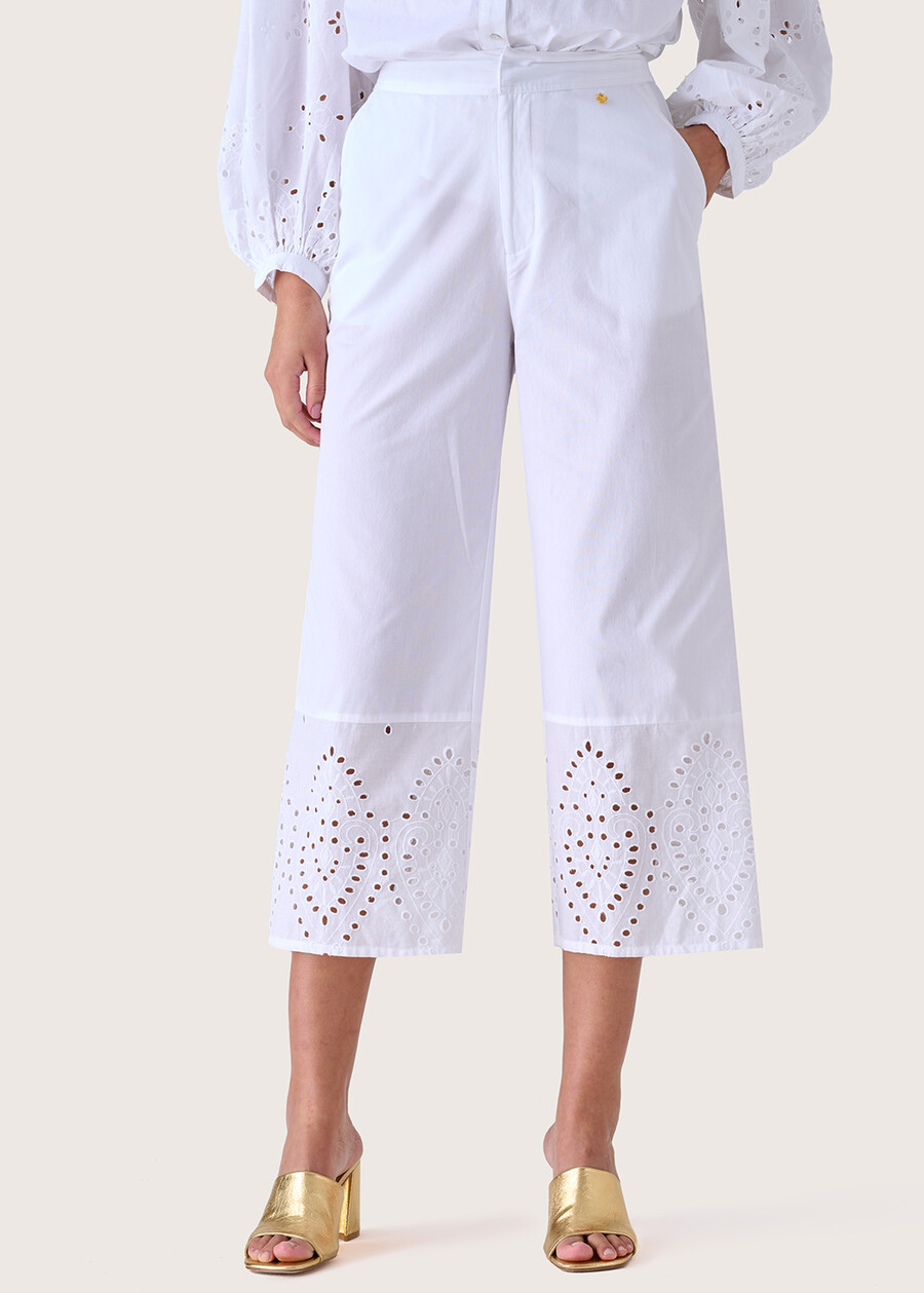 Pinocchietto Polty 100% cotone BIANCO Donna , immagine n. 2