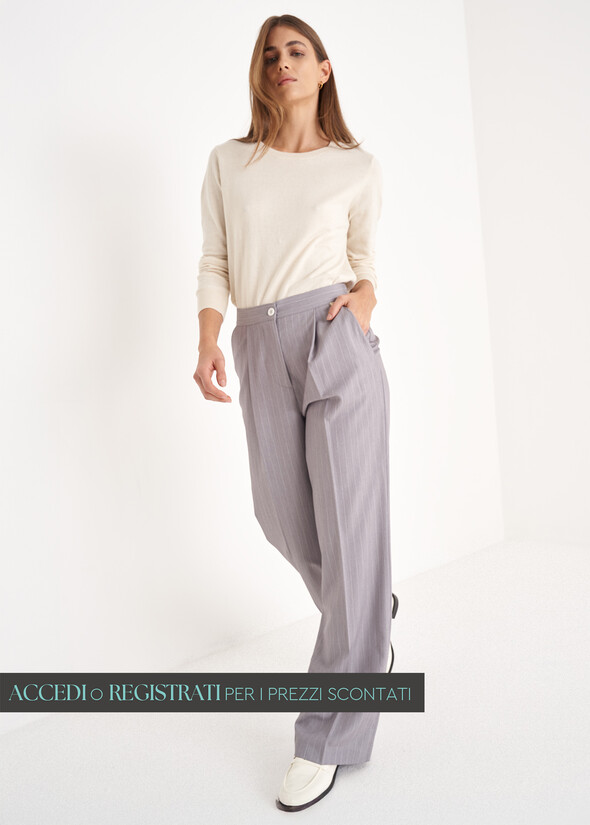 Pantalone Primo in poliviscosa GRIGIO GREY Donna null