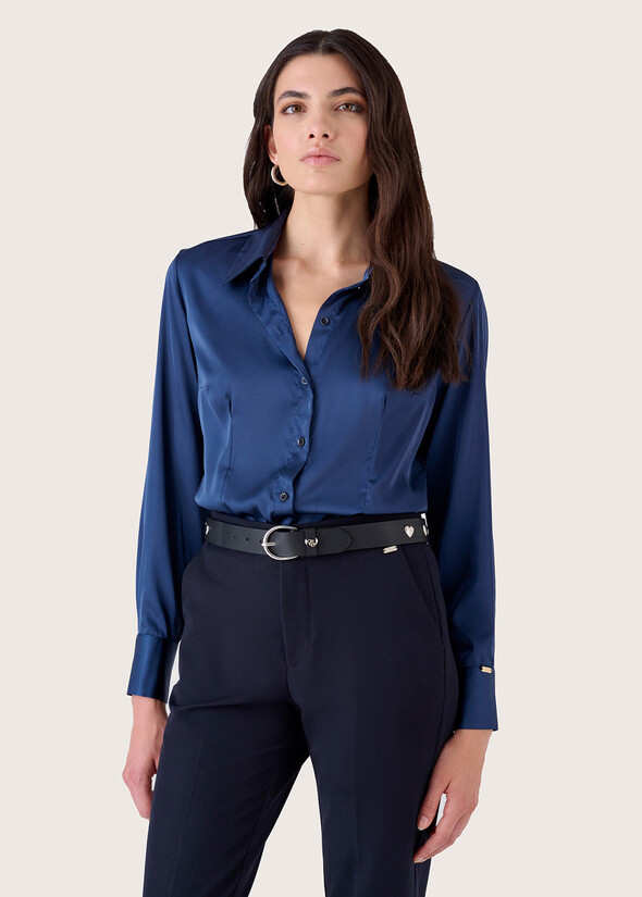Alessia satin shirt BLU Woman null