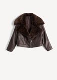 Giacca biker Gilbert in ecopelle MARRONE Donna immagine n. 7