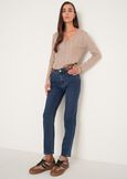 Pantaloni Katej-P in denim con dettagli in ecopell DENIM MEDIUM DENIM Donna immagine n. 1