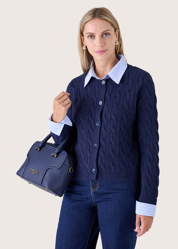 Bauletto  Buffy Small in ecopelle BLUE OLTREMARE Donna null
