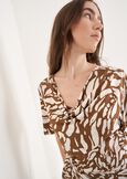 Salina Bicolor Printed T-shirt BEIGE LATTE Woman image number 2