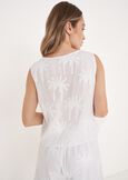 Tosca 100% Viscose Embroidered Top

 BIANCO WHITEROSSO BORDEAUX Woman image number 2