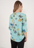 Samira Marine Print T-Shirt BLUE TURCHESE Woman image number 3