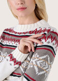 Maribor Norwegian pattern jumper BEIGE LATTE Woman image number 3