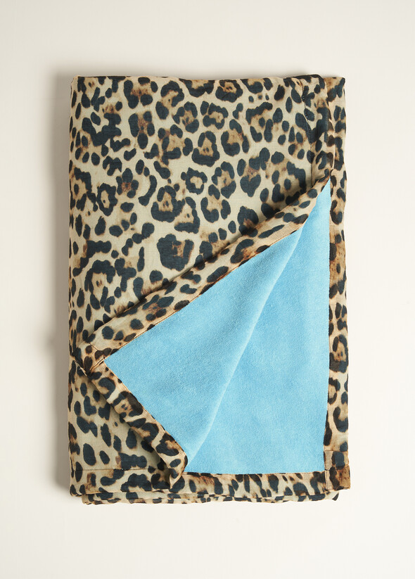 Telo Mare Tacula Animalier BLUE TURCHESE Donna null