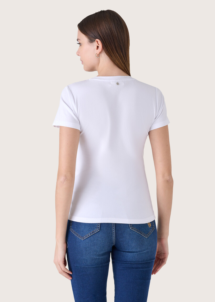 T-shirt Stresa in cotone BIANCO WHITE Donna , immagine n. 3