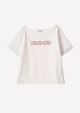 Summer T-shirt with lace and beads BIANCO WHITE Woman image number 5