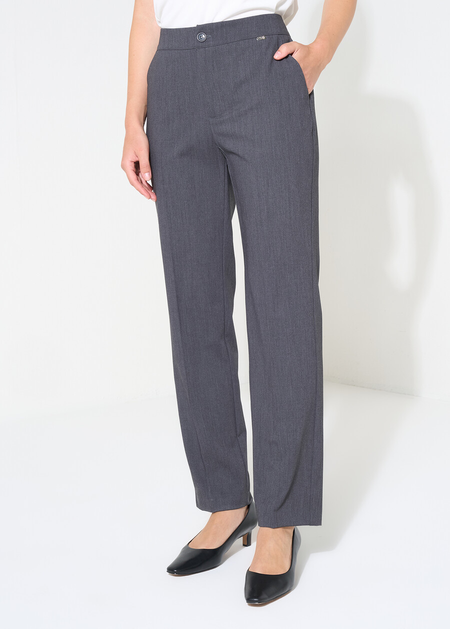 Pantaloni Alice slim in misto lana GRIGIO GREY Donna , immagine n. 3