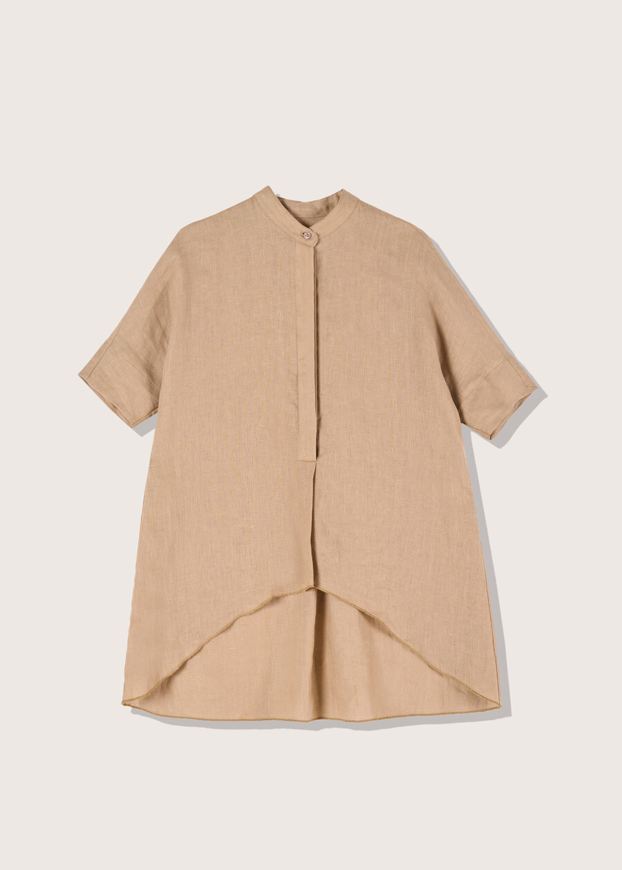 Crissy 100% linen shirt MARRONE TABACCO Woman , image number 3