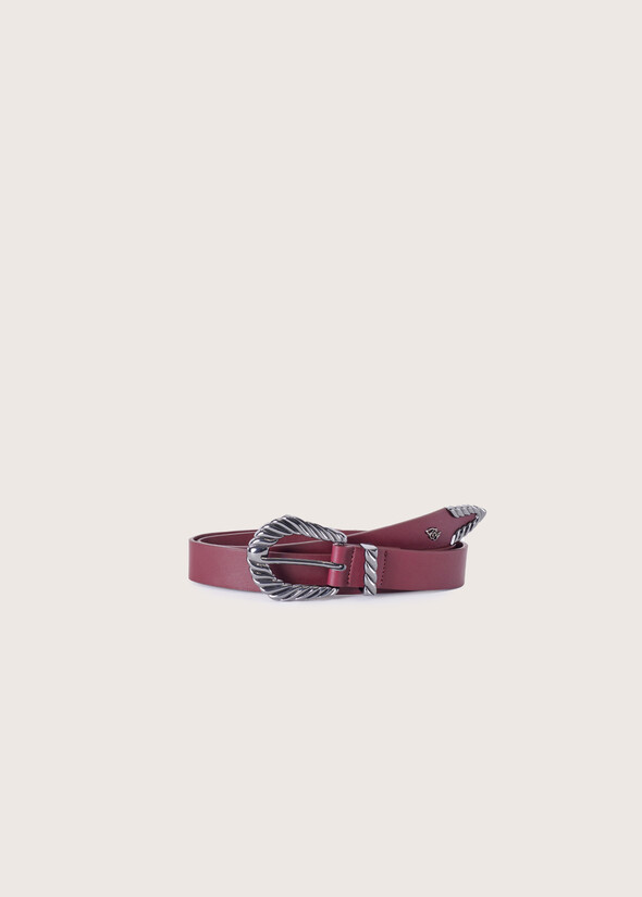 Cecilia eco-leather belt ROSSO SYRAH Woman null