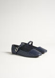 Saveria eco-leather ballerina shoe BLUE DARK BLUE Woman image number 1