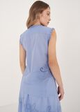 Tyra 100% Cotton Embroidered Top BIANCO WHITEBLU CELESTE Woman image number 4