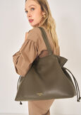 Bethel faux leather shopping bag NERO BLACKMARRONE FANGO Woman image number 1