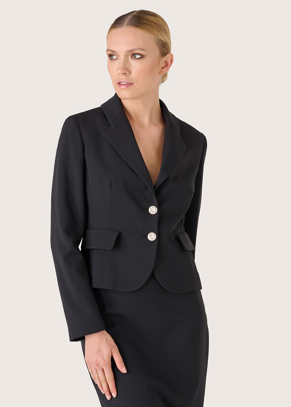 Giacca Linda con bottoni gioiello NERO BLACK Donna null
