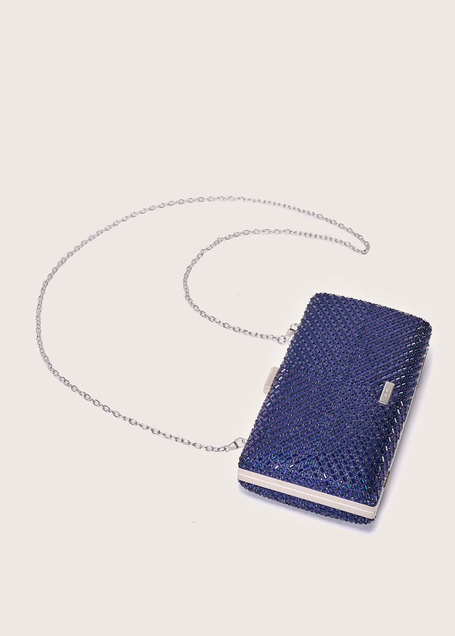 Bell fabric clutch bag with crystals  Woman , image number 2