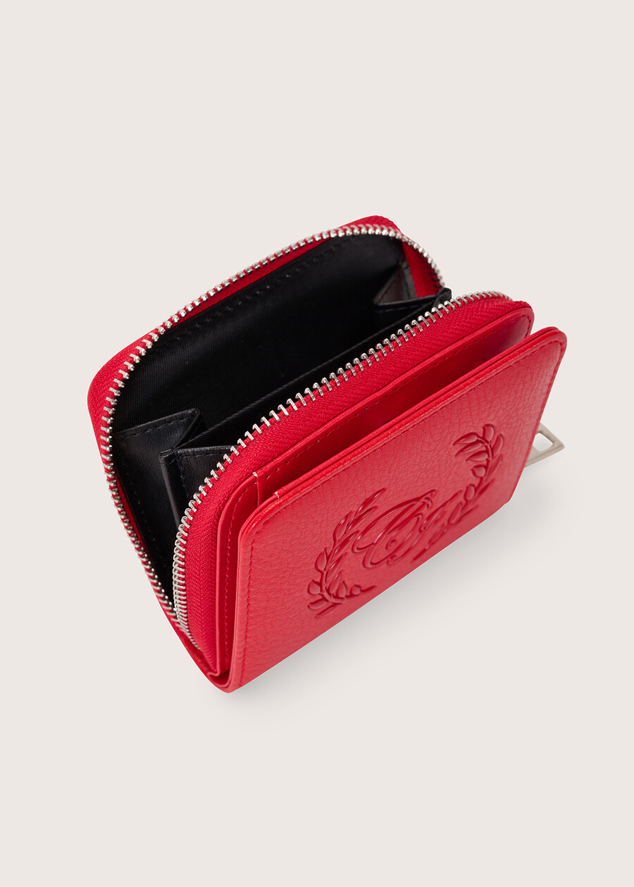 Palm eco-leather small wallet ROSSO TULIPANO Woman , image number 3