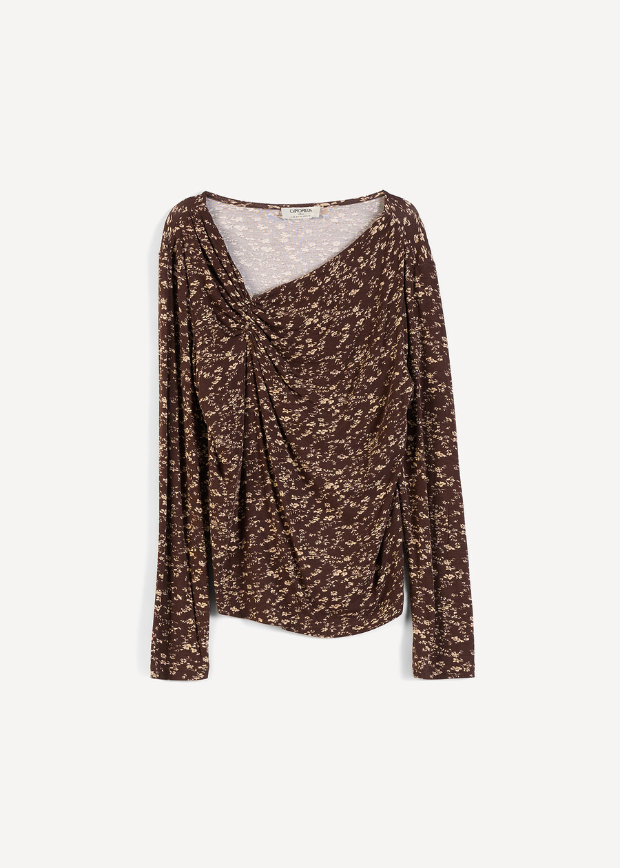 T-shirt Susanna stampata con spilla MARRONE MOKA Donna , immagine n. 5