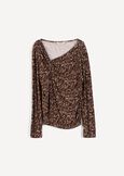 T-shirt Susanna stampata con spilla MARRONE MOKA Donna immagine n. 5