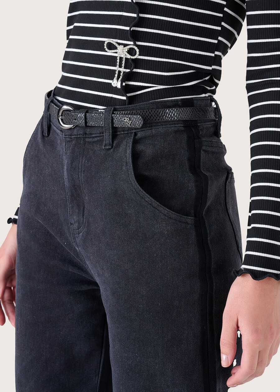 Pantalone Darla in denim di cotone GRIGIO DARKGREY Donna , immagine n. 4