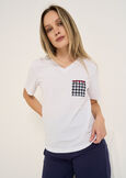 T-shirt Suemi con taschino Vichy BIANCO WHITE Donna immagine n. 1