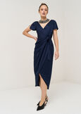 Abito midi Argo con drappeggio BLU Donna immagine n. 1