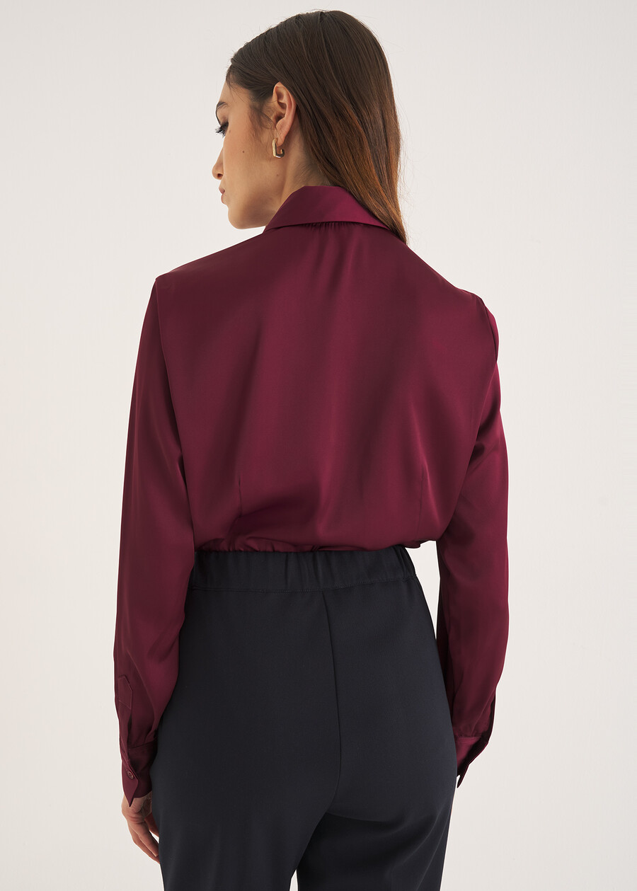 Alessia-B satin shirt BEIGE MOUSSEBEIGE LATTEVERDEVIOLA VINACCIA Woman , image number 3