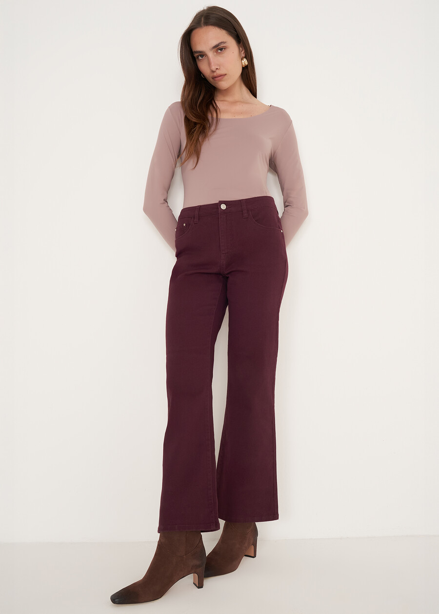 Jeans JacquelineJ-F svasati VIOLA VINACCIA Donna , immagine n. 1