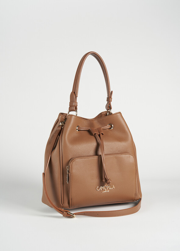 Benesia eco-leather bucket bag MARRONE Woman null