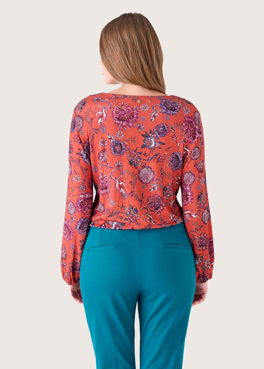 Blusa Serino con collana MARRONE RUGGINE Donna , immagine n. 3