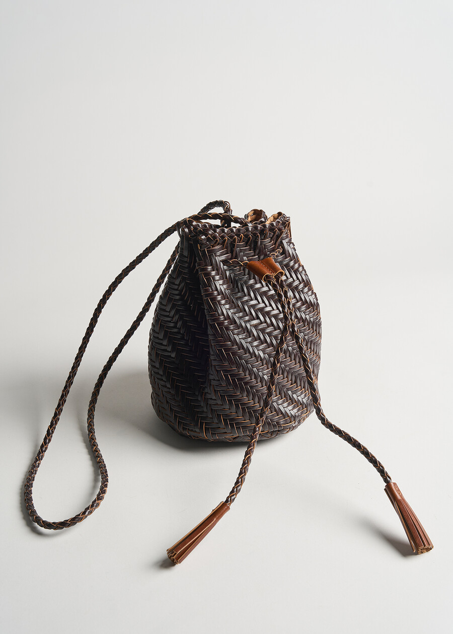 Secchiello Brew pelle riciclata MARRONE Donna , immagine n. 2