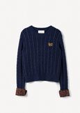 Maglia Malvin a coste con dettagli maculati VERDE ALGABLU Donna immagine n. 6