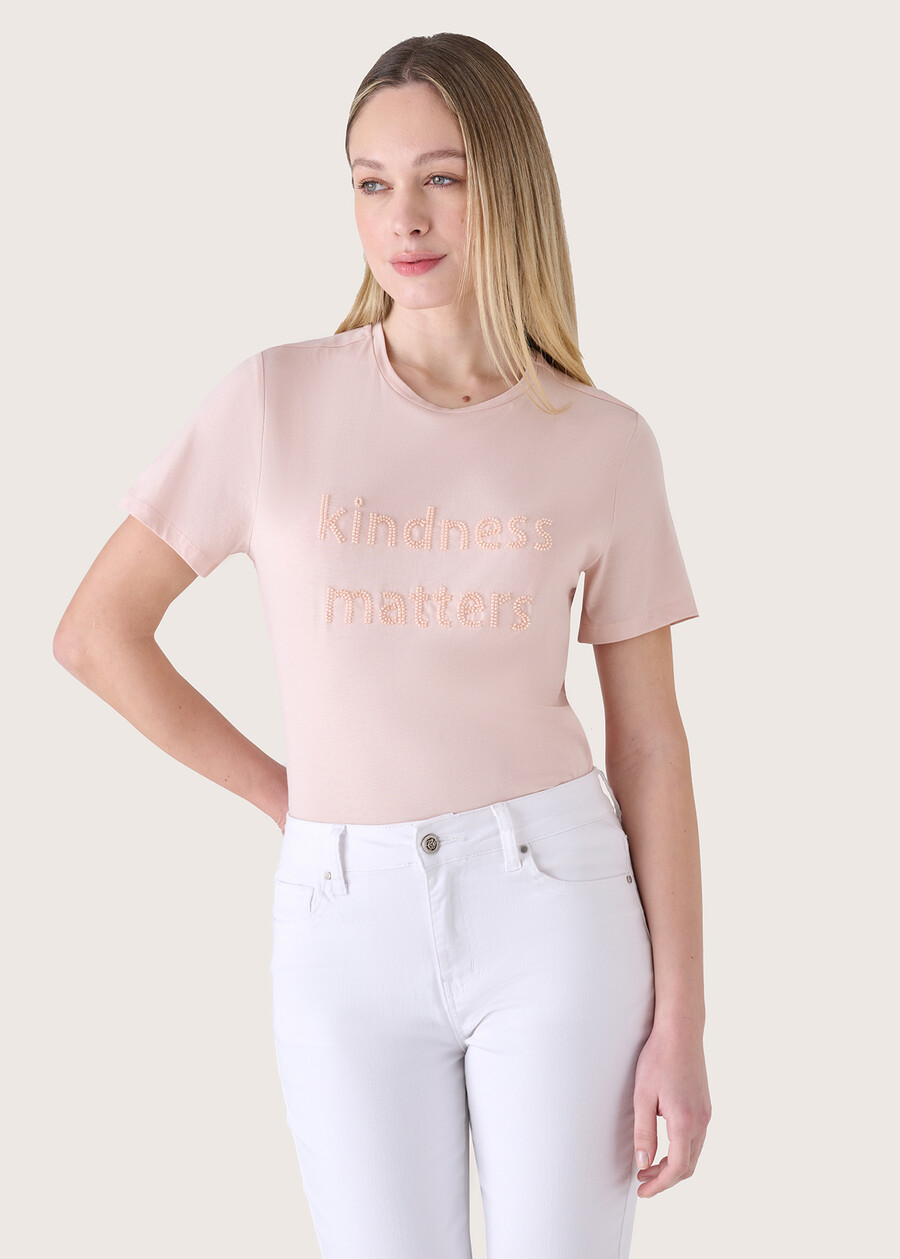Steffy 100% cotton t-shirt ROSA LOTUSVERDE ARGILLA Woman , image number 1