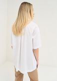 Blusa Claid in cotone con piegone BIANCO WHITE Donna immagine n. 3