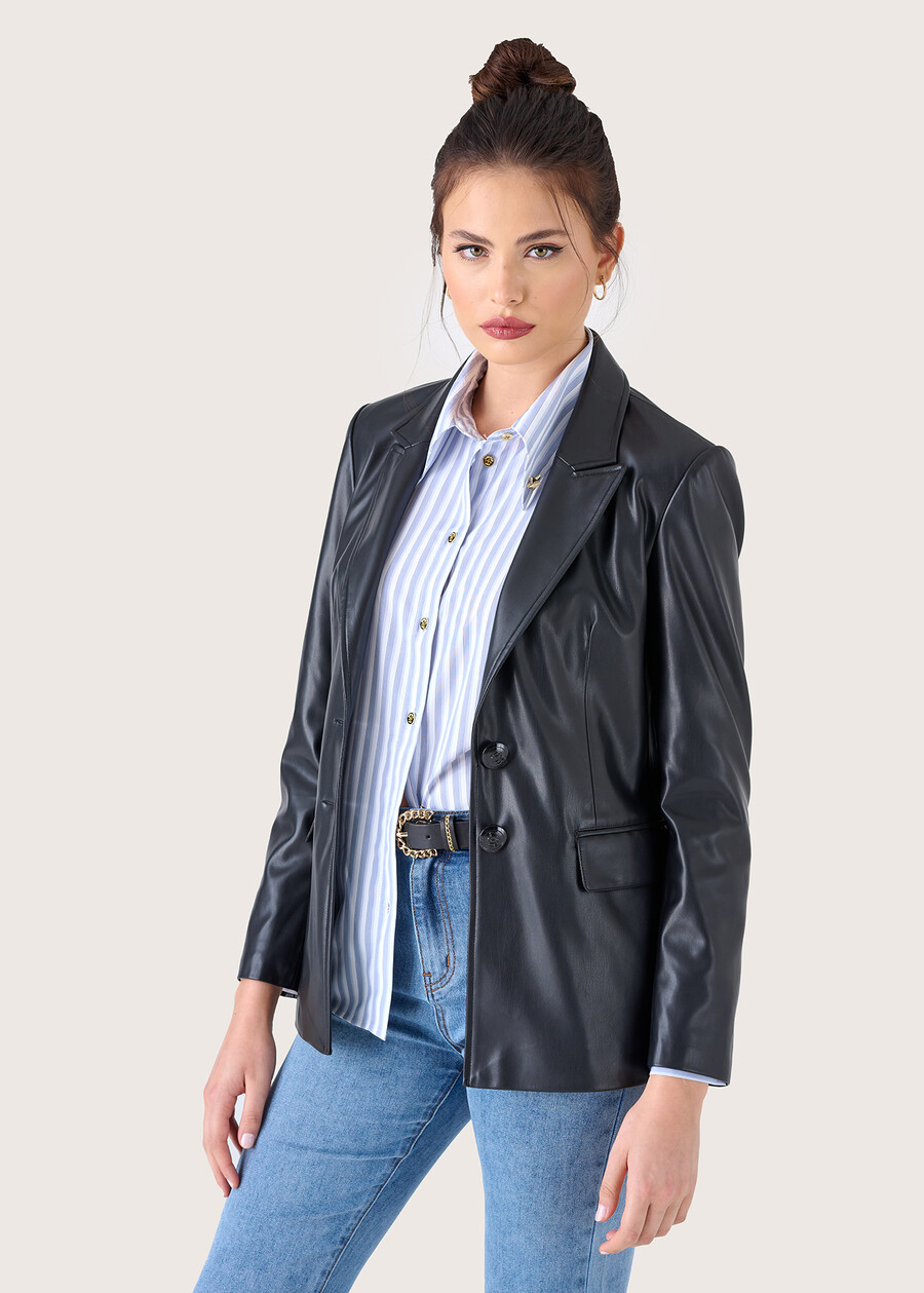 Giacca Gyl in ecopelle NERO BLACK Donna , immagine n. 2