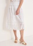 Ginevra 100% Cotton Skirt BIANCO WHITEBLU CELESTE Woman image number 2