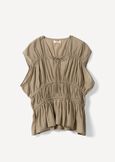Top Tiago in cotone con balza MARRONEVERDE Donna immagine n. 4