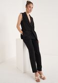 Gile Sleeveless Blazer With Pockets BIANCO WHITENERO BLACK Woman image number 4