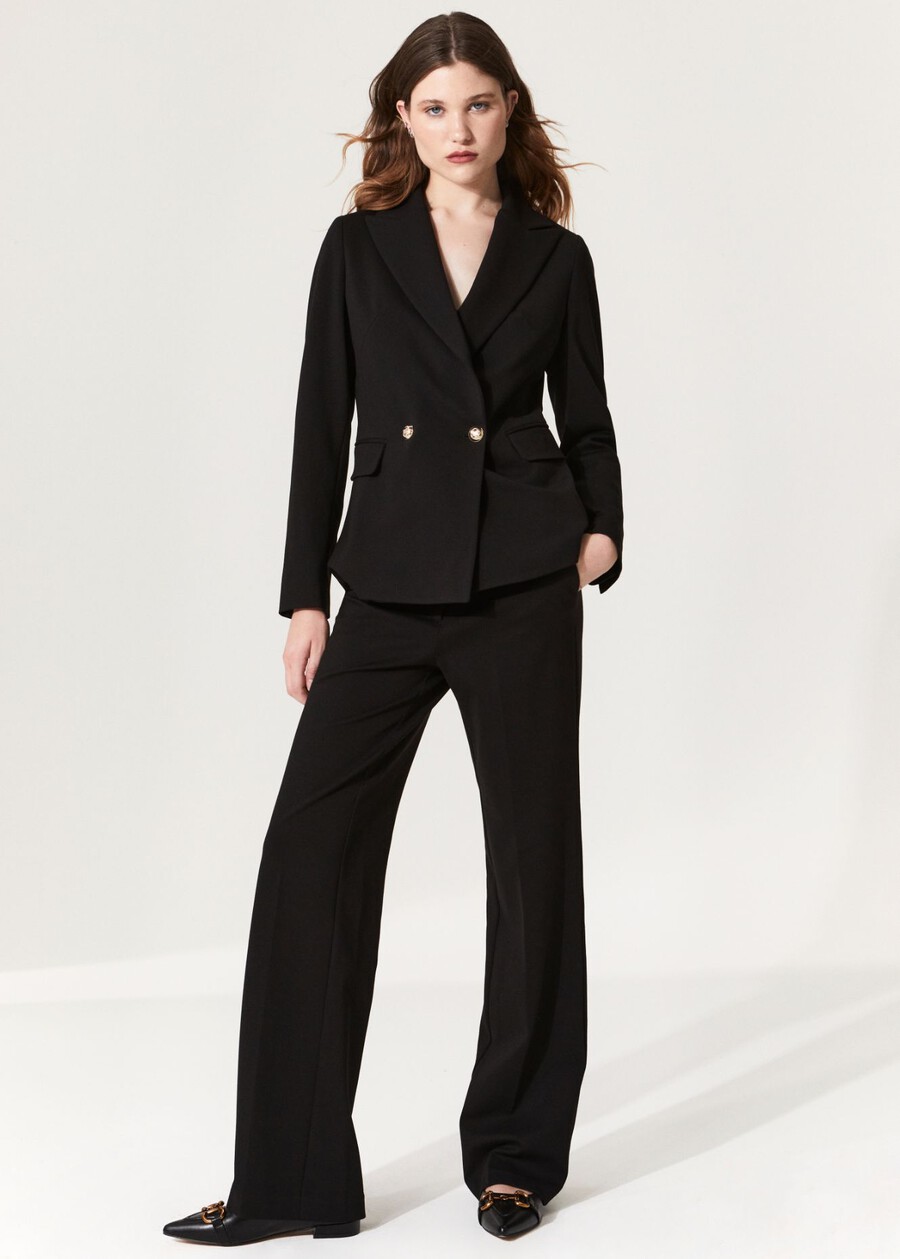 Pantalone Giorgia in punto Milano BIANCO WHITENERO BLACK Donna , immagine n. 1