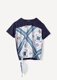 Stef patterned knot T-shirt BLU Woman image number 5
